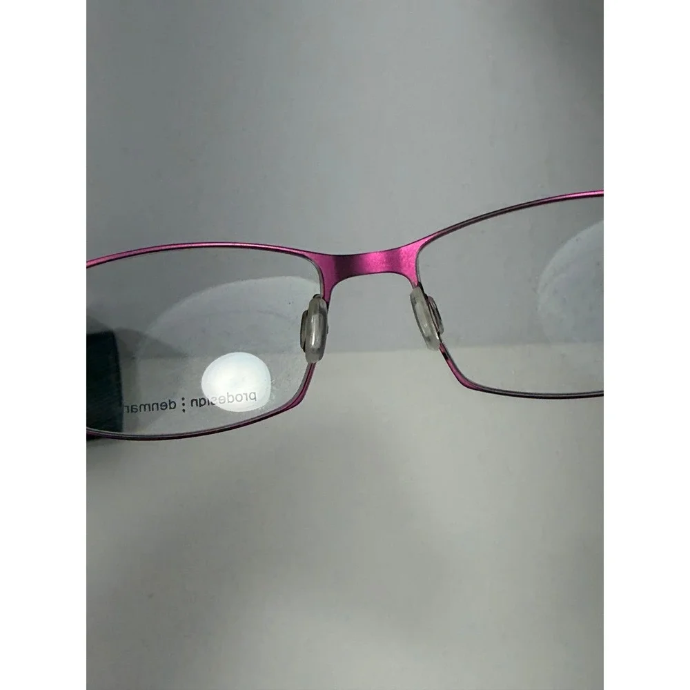 Prodesign‎ Denmark 6128 lilac Silver Rectangular Eyeglass light Frames Japan